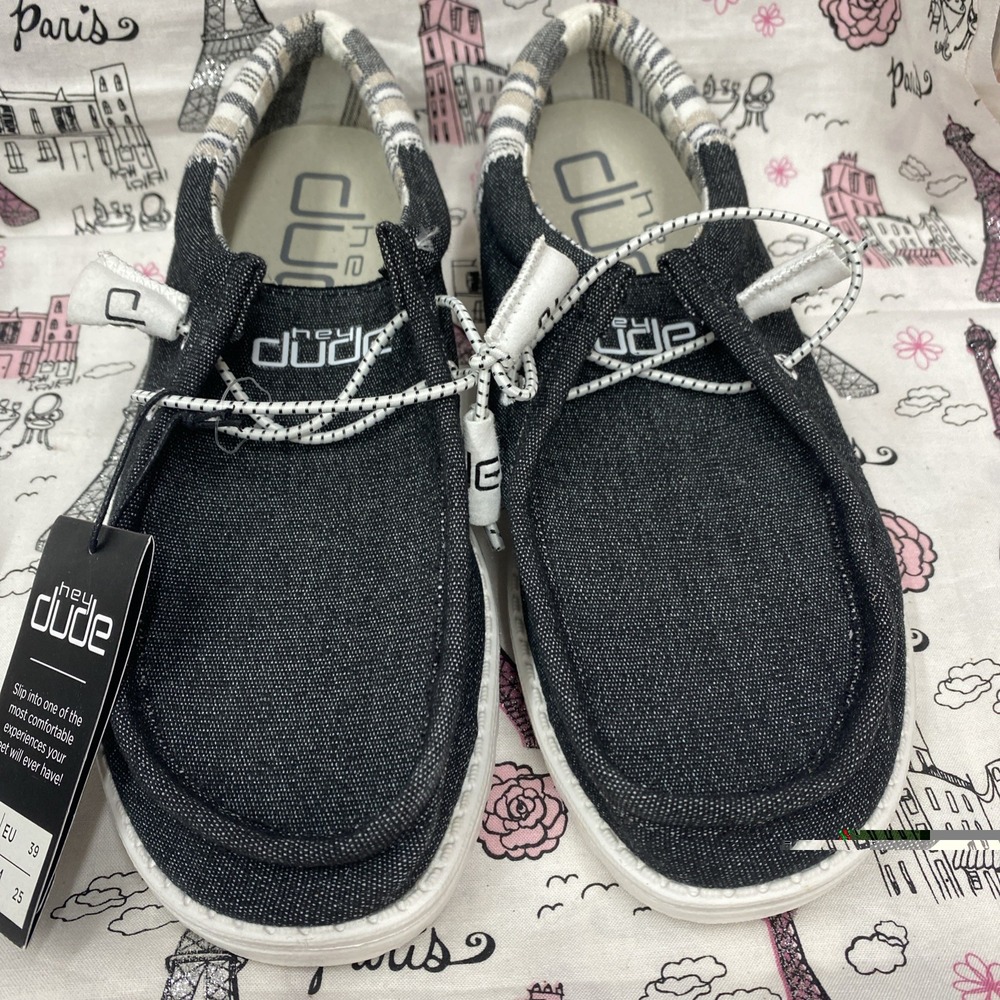 Hey Dudes Dark Gray Size 6 Brand New No Box